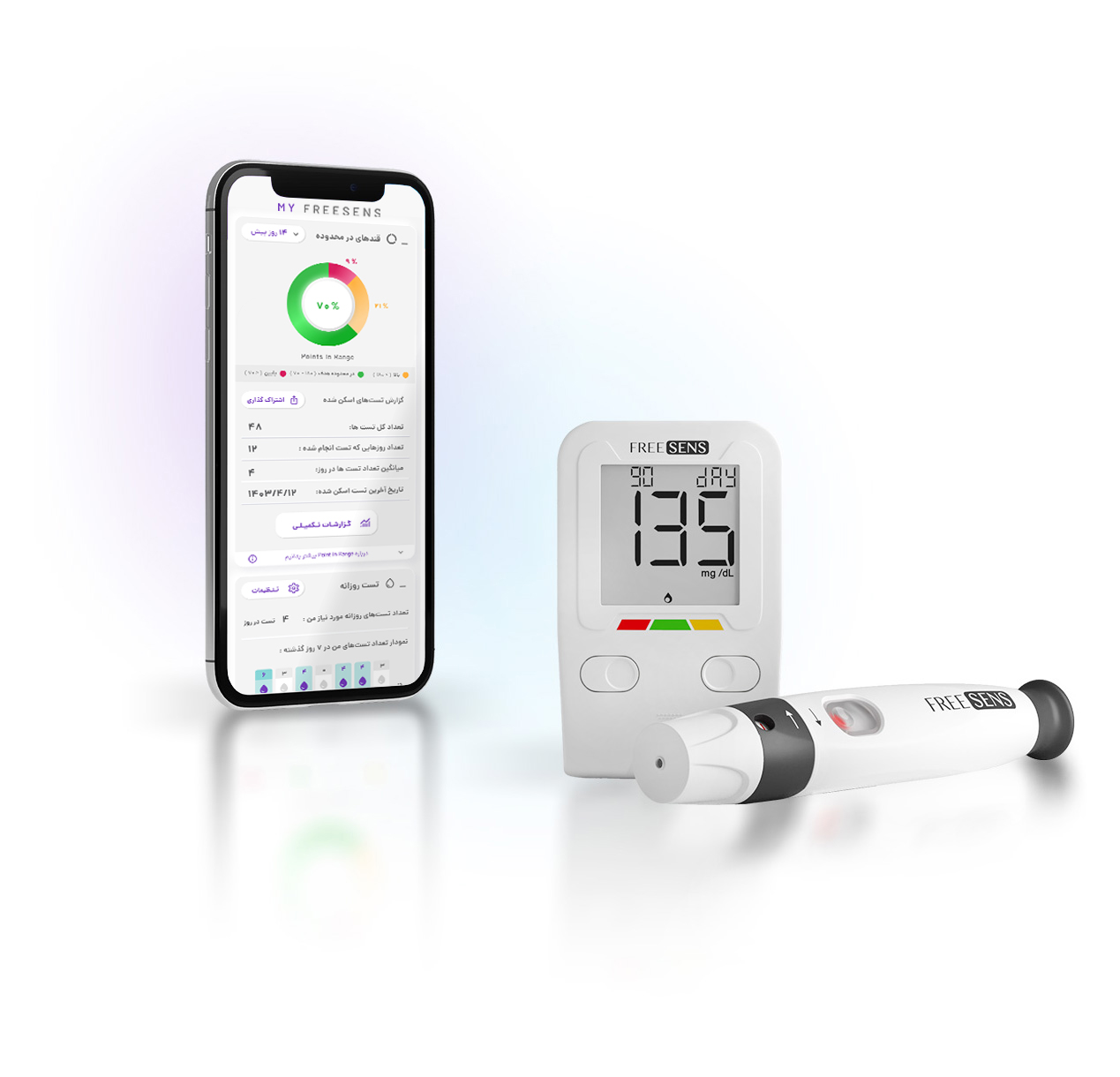 تصویر دستگاه قندخون فریسنس نوار 50 - نمای 1